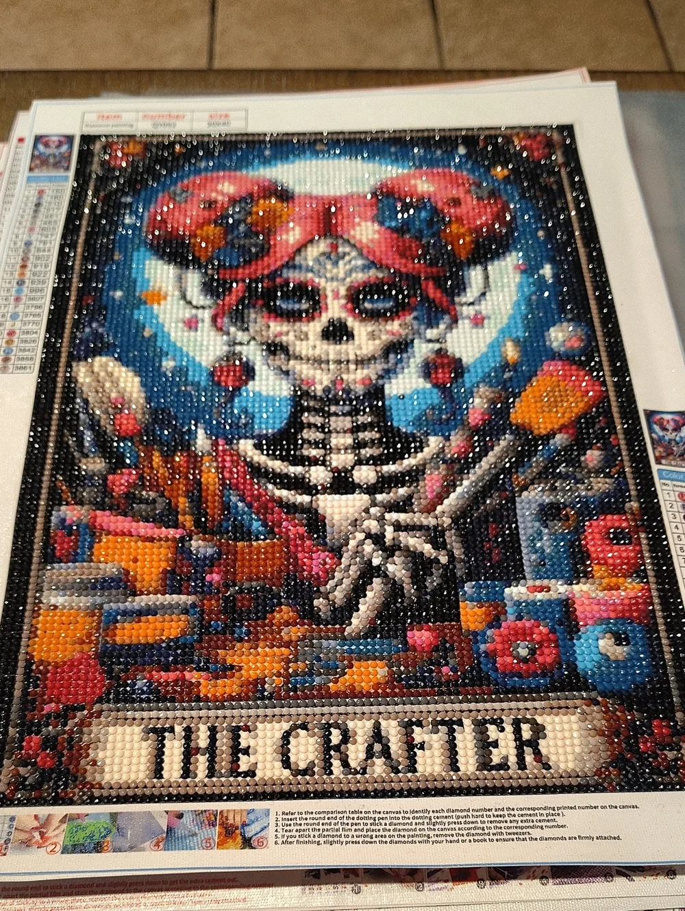 The Crafter Skeleton Art Wall Decor - Multicolor